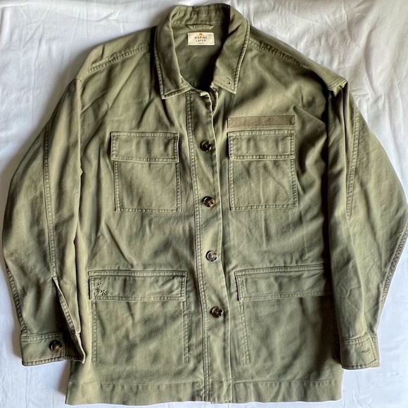 Marine Layer - Women's Military Jacket, Green, Size Large - Picture 1 of 2